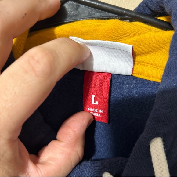 Golden State Warriors Mitchell And Ness Hardwood Classics Pullover Hoodie Navy - Picture 10 of 10